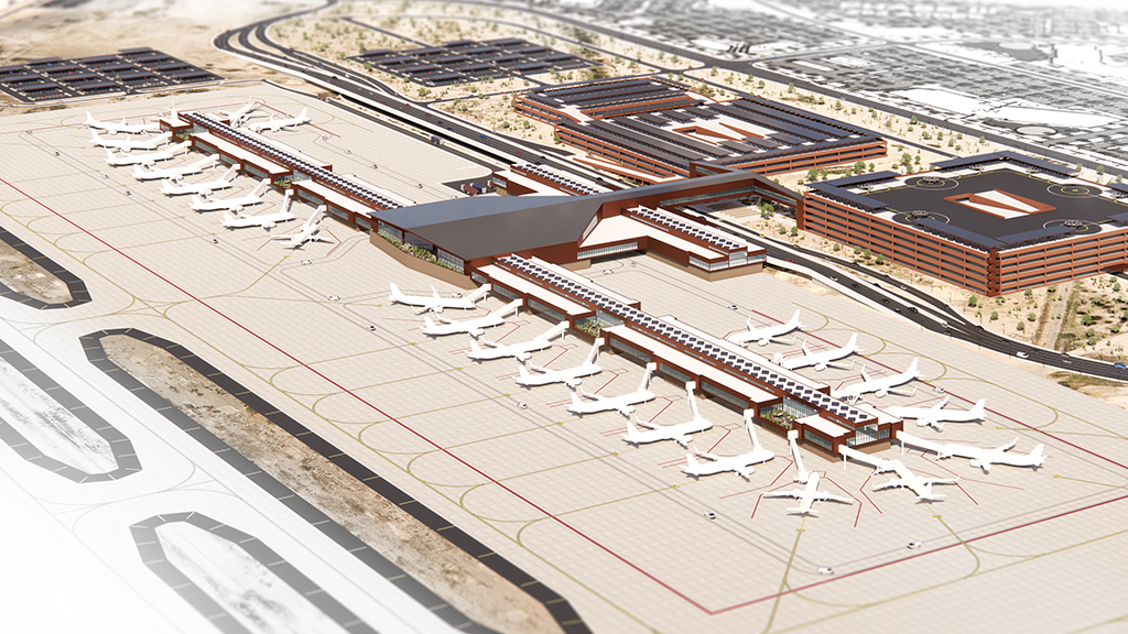 Rendering of the ultimate buildout of the terminal for the Gateway Tomorrow Eastside Terminal Planning Study.